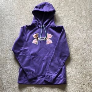 Purple and Camouflage Under Armour Sweatshirt